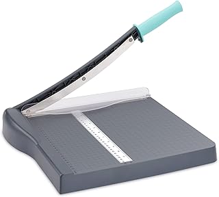 Paper Cutter, Paper Slicer with Safety Guard and Blade Lock, 12" Cut Length Guillotine Paper Cutter with 16 Sheet Capacity, Paper Cutters and Trimmers for Cardstock Cardboard Vinyl Crafts & Photo