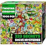 QUOKKA Rompecabezas De 1000 Piezas para Adultos: 223 Secretos Ocultos - Piezas Gruesas De Fácil Ensamblaje - Colecciona Los Cuatro Rompecabezas - Bosque