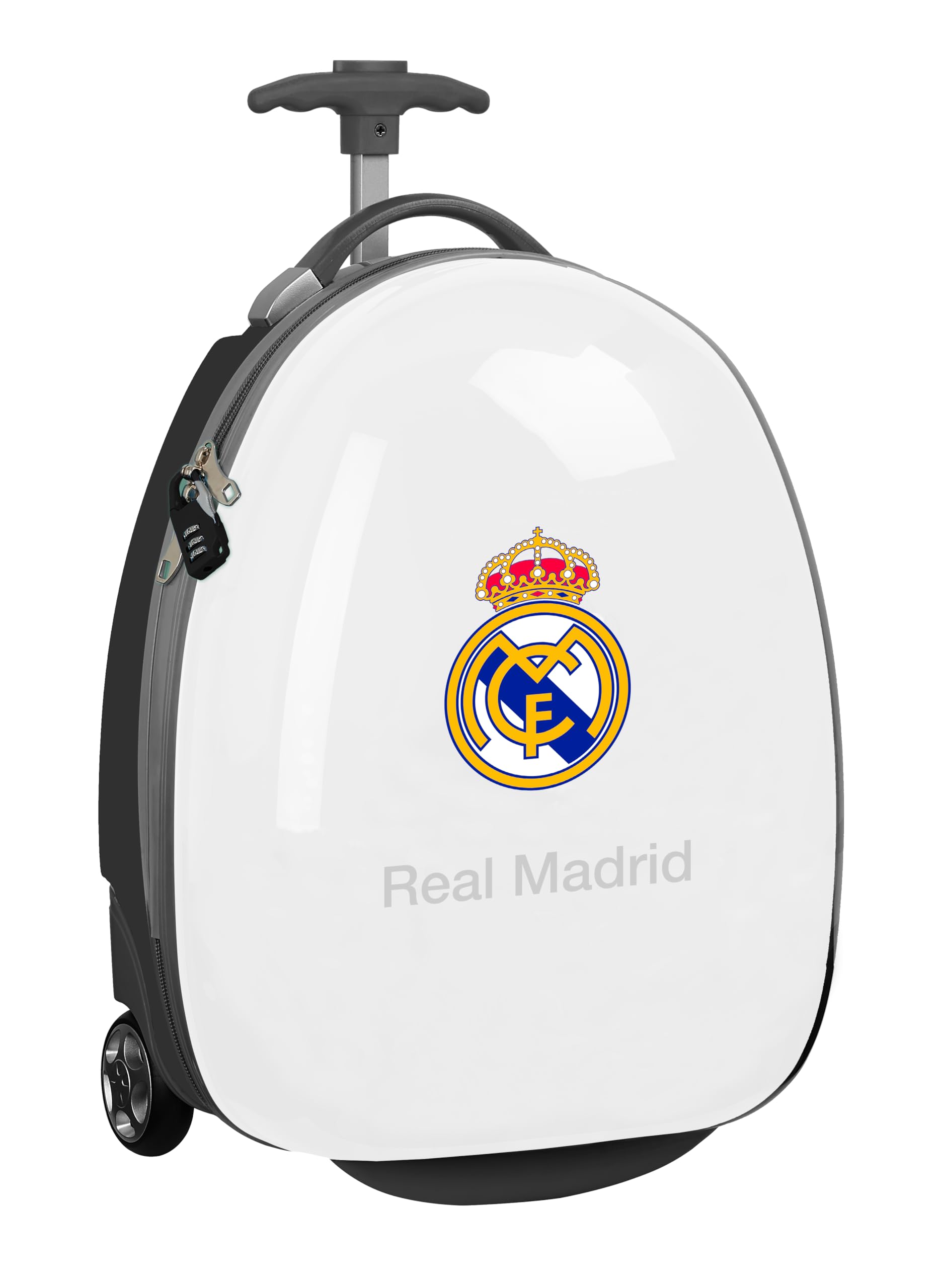 Real Madrid EQUIPACIÓN 25/26 - Trolley de Cabina 16 Pulgadas, Maleta con Ruedas, Candado de Seguridad, Maleta Ligera, 28x23x43 cm