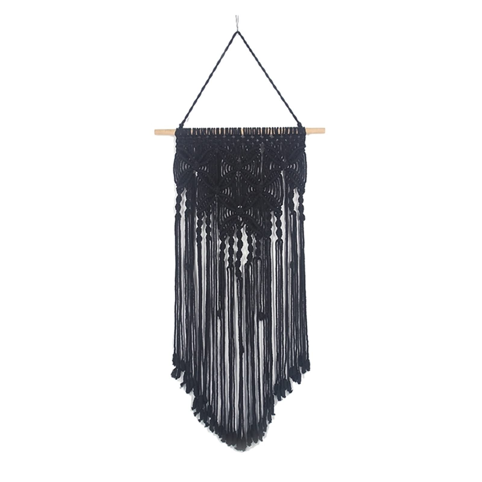 CRYSEU Tapestry Bohemian Tapestry Macrame Wall Hanging Woven Home Backdrop Decoration