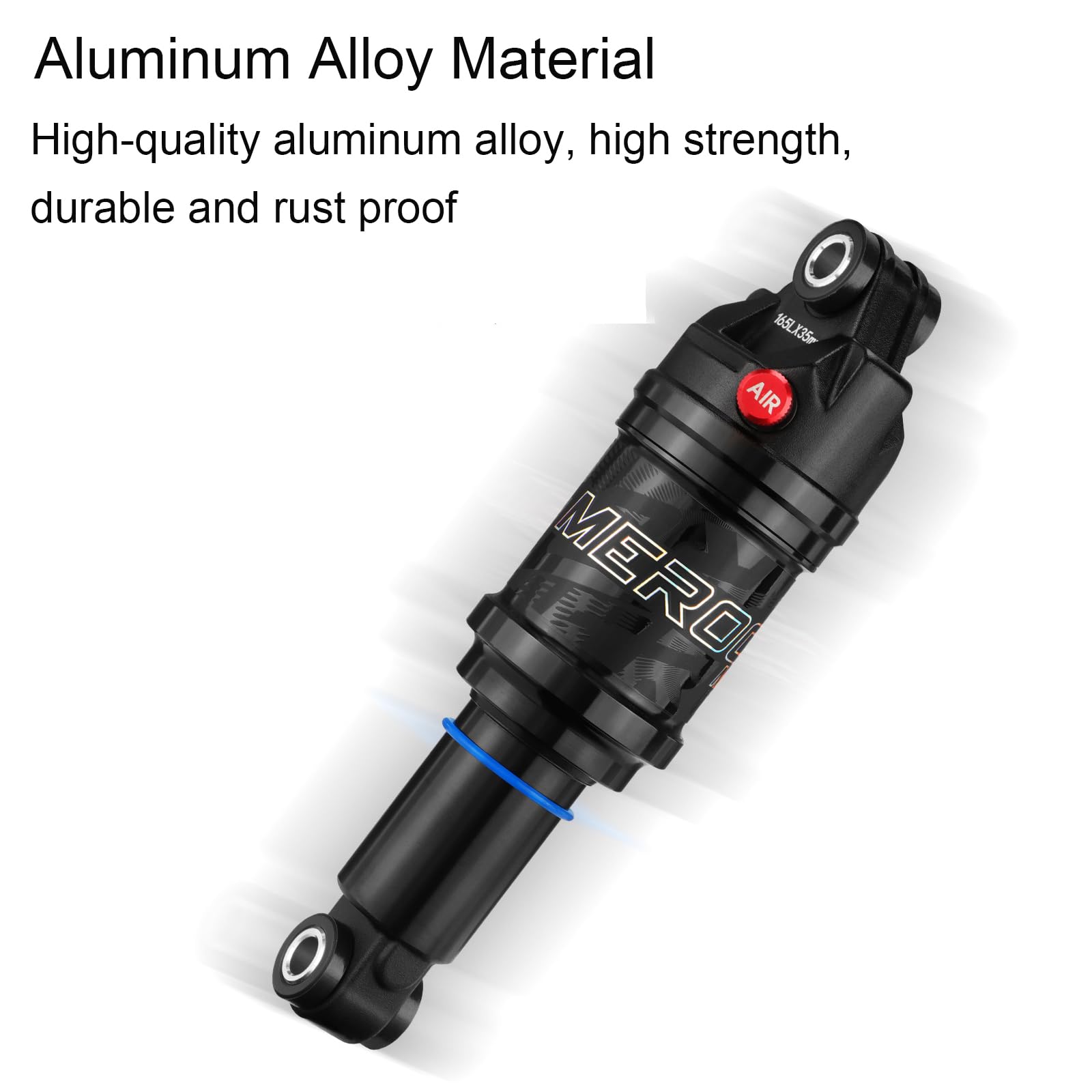 Bike Rear Shock, Mountain Bike Air Pressure Shock Absorber, 125mm/150mm/165mm/190mm Rear Air Shock for Folding Bike E-bike MTB (190 * 50mm)