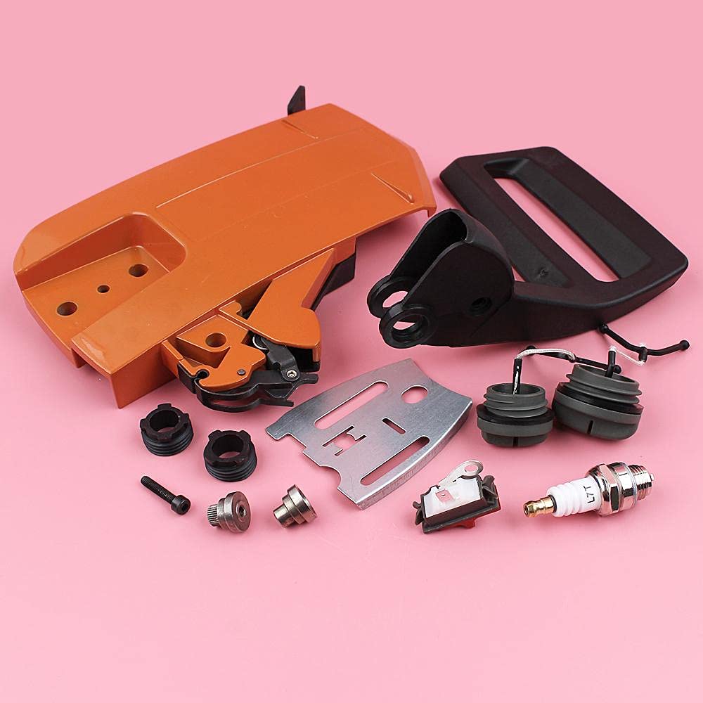 Herramientas Kit de placa de barra de cubierta de embrague lateral de freno para Husqvarna 266 268 272 61 66 motosierra 5037366-01, 503 73 66-01 w tapa de aceite de combustible accesorios