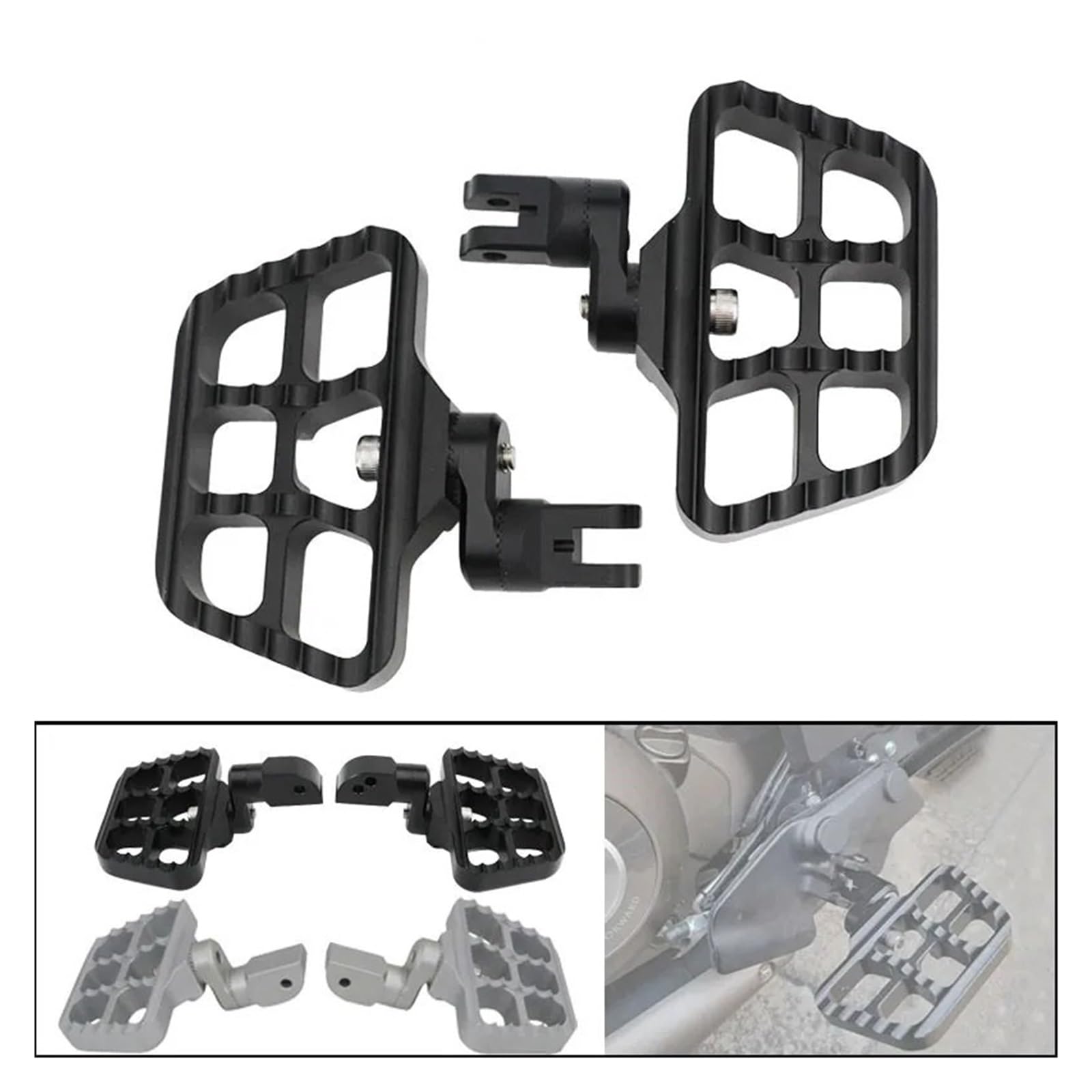 Pedane anteriori per moto, pedane regolabili, poggiapiedi girevoli, per Ben&elli QJ500S QJ300S Resto Pioli Pedali