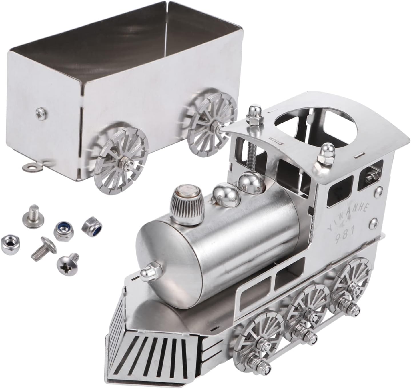 1set Steam Locomotive Model Train Decor for Boys and Girls Room Table Ornament Carriage Vintage Style Decor Great Housewarming for Train Enthusiasts