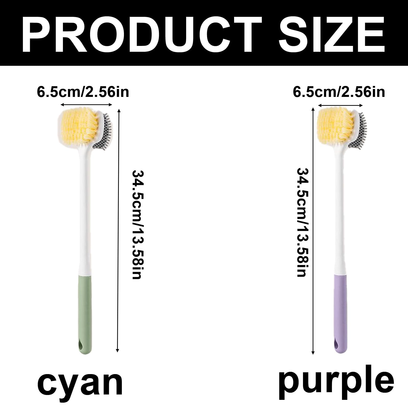 2 Piezas Cepillo De Pies Para Ducha Cepillos De Pies Para La Ducha Limpiador De Dedos Con Mango Largo Cepillo Para Lavado De Pies De Silicona Cepillo Espalda Ducha Diseño Desmontable