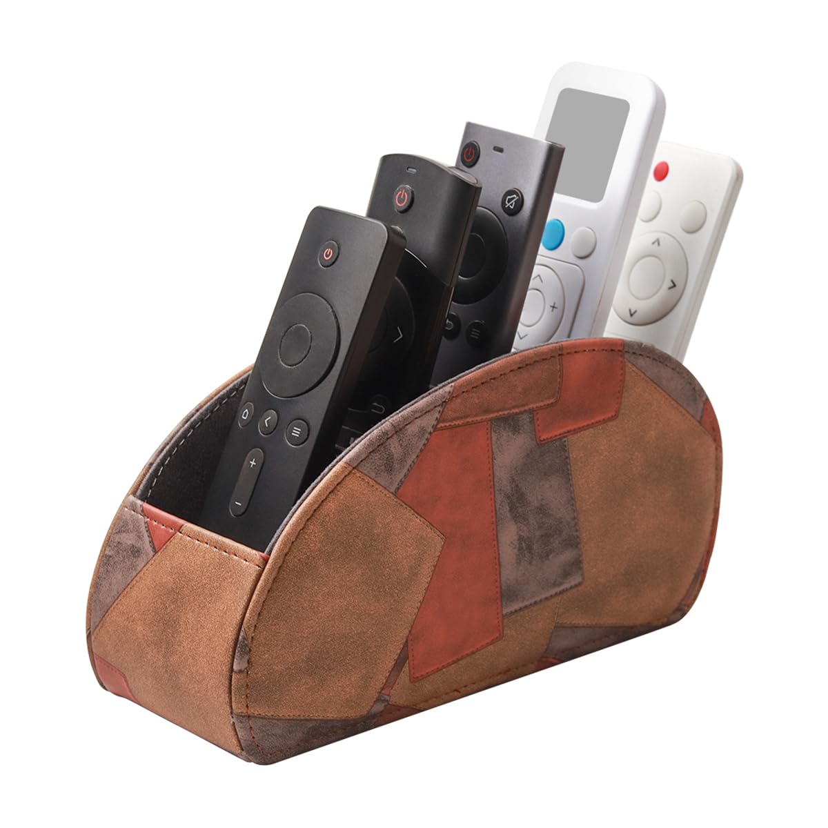 WAYIFON Fernbedienungshalter mit 5 Taschen, Große Halterung für TV, DVD,4K Stick und Bluray Fernbedienungen, Fernbedienung Aufbewahrung für Stifte