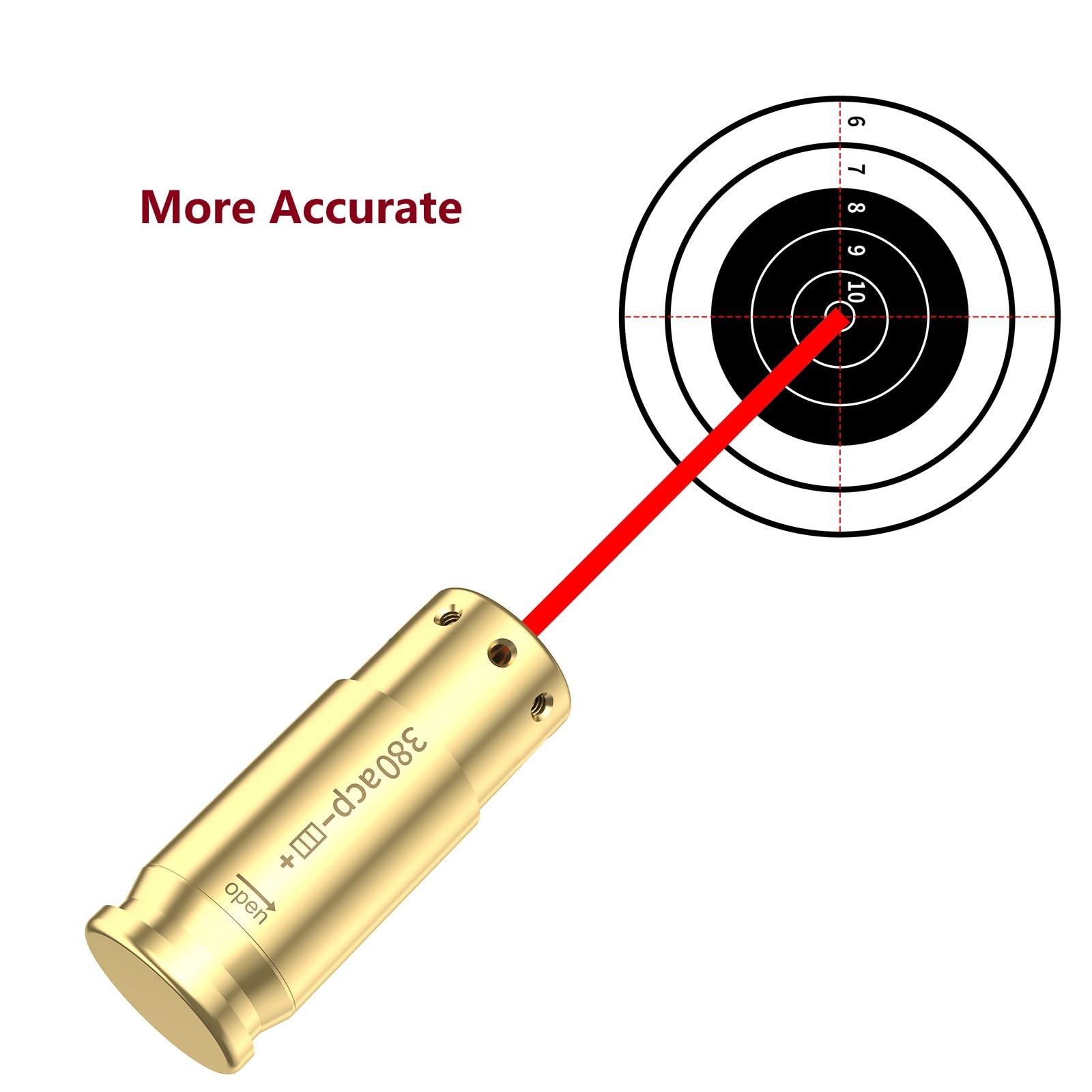 Verpdot 9mm and .380ACP Bore Sight Red Dot Boresighter Bore Sight Kit Red Laser Bore Sight with Batteries