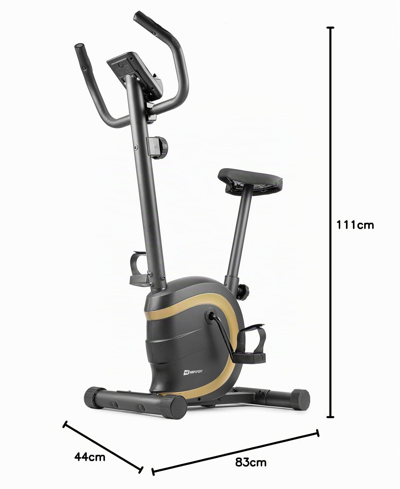 Hop-Sport Heimtrainer Vox - Ergometer Fahrrad für Zuhause mit Magnetischem Bremssystem, Verstellbarem Sattel und Pulsmessung, Fitnessbikes für Home Fitness, Indoor Bike