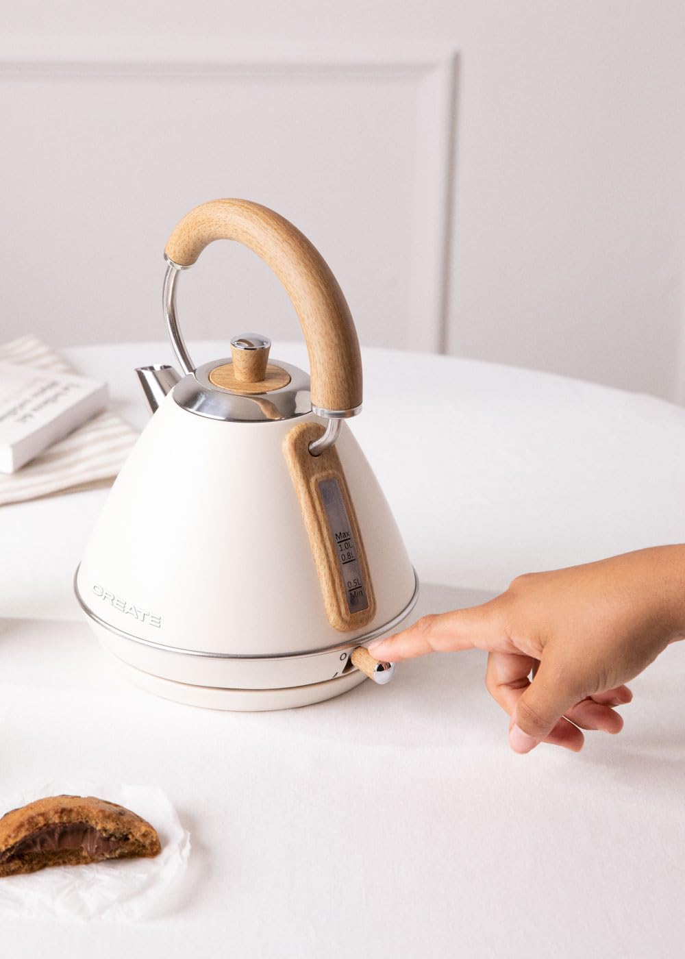 Toaster Wasserkocher Set Cremeweiß Retro 1L