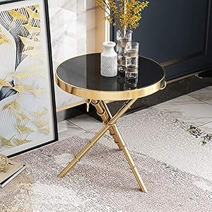 Tempered Glass Side Table,Gold Stainless Steel Base Telephone Table,Corner Table,Living Room Furniture,19.6''×22'' Tempered Glass Side TableGold Stainless Steel Base Telephone TableCorner TableLiving Room Furniture19622