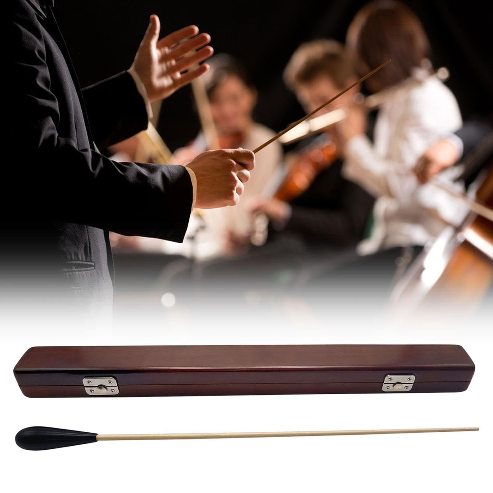 Musikdirigentenstab Holz Dirigentenstock Orchesterleiter Taktstock mit Handgefertigtem Holzgriff Holzbox