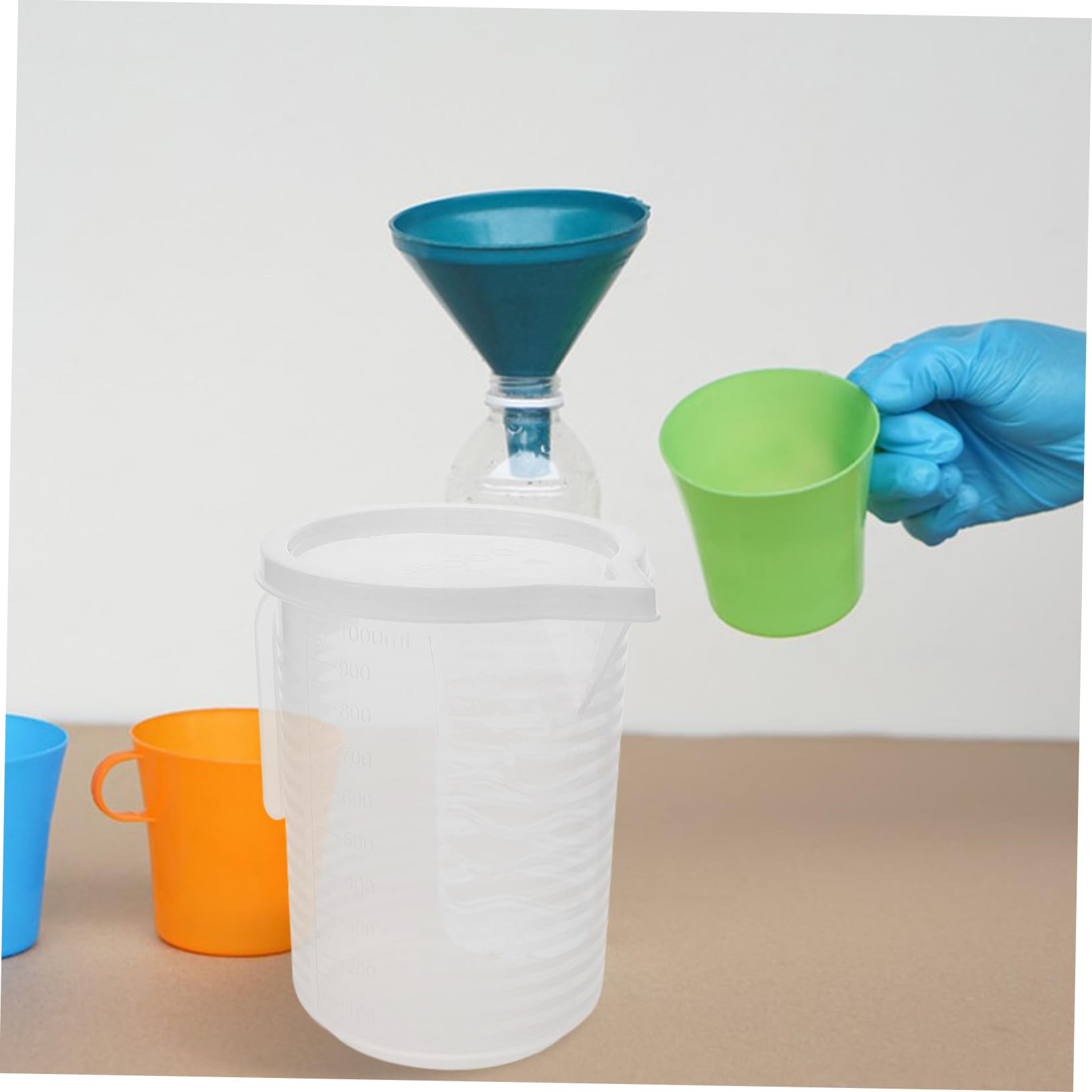 IMIKEYA 3 Piezas taza medidora jarras de té helado vaso de precipitados graduado taza de gran capacidad vaso medidor taza de medir portátil tazas medidoras el plastico Reutilizable