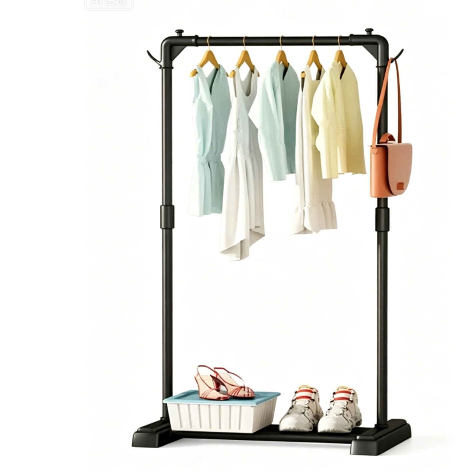YAOHY Small Clothes Rack, Rack for Hanging Clothes, Freestanding Metal Clothing Organizer for Bedroom,Cloakroom, Entryway(35.4in/90cm)