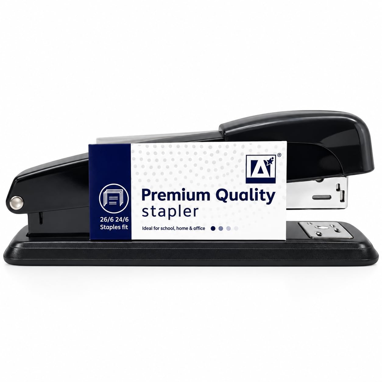 Black Metal Full-Strip Stapler Heavy Duty 26/6 Home School Office Desk Stationery