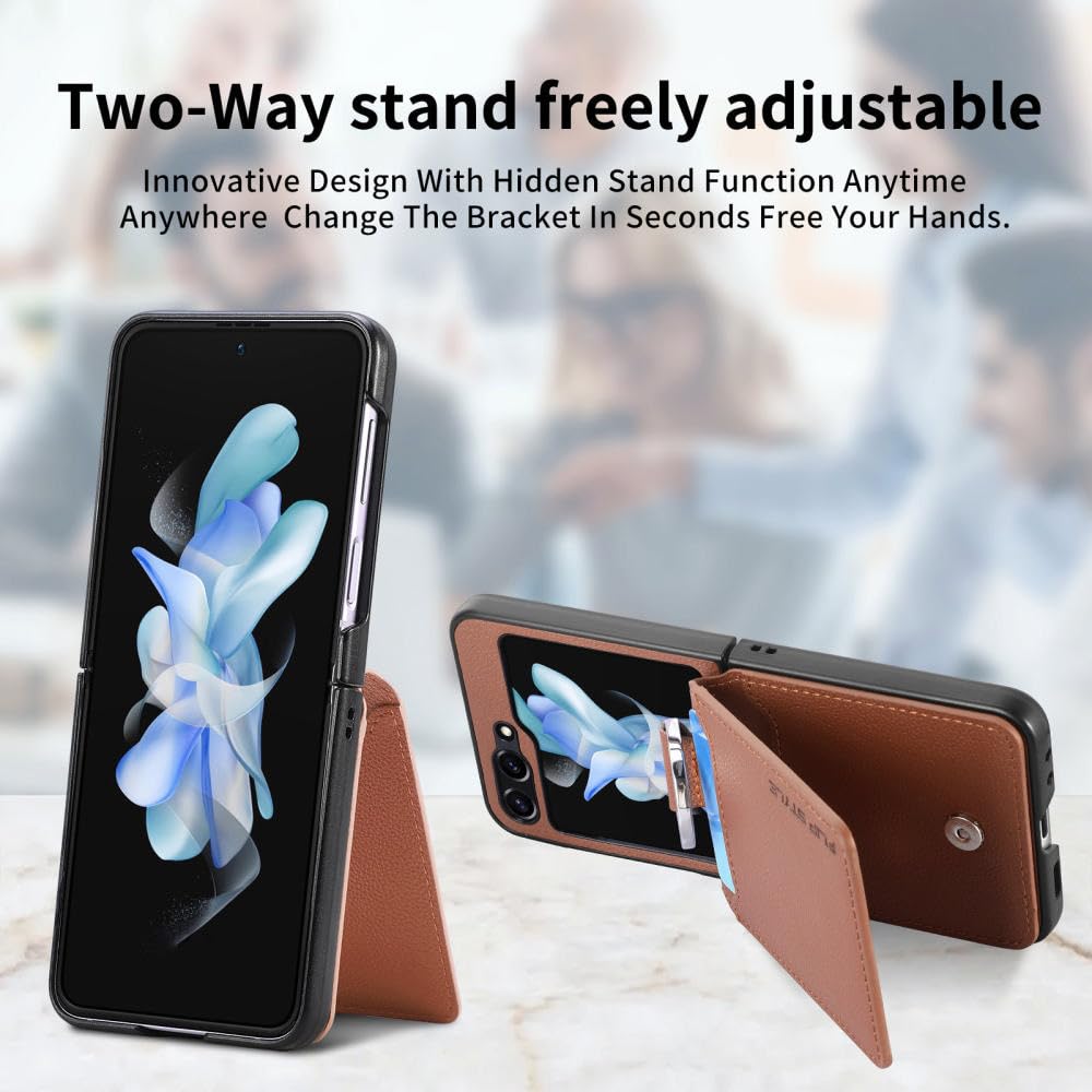 Drukuj Etui na telefon z palcem serdecznym do Samsung Galaxy Z Flip 5 4 3 2 1 Portfel Kieszeń na karty Odporna na wstrząsy skórzana okładka, czerwona, do Galaxy ZFlip 2 1