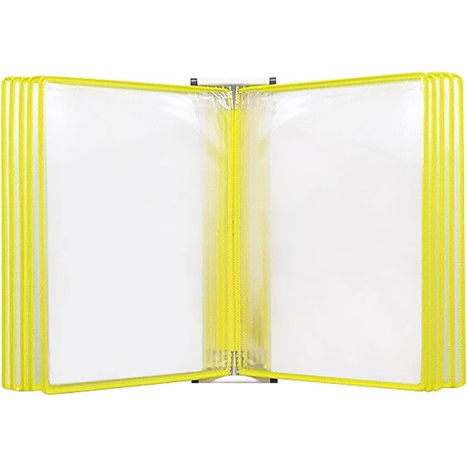 JYBNBBE Wall-mounted Display Rack with Magnetic Document Holder, A4 Size Flip Chart Stand, Tabletop Reference Organizer, For Organized Presentations and Access,Yellow