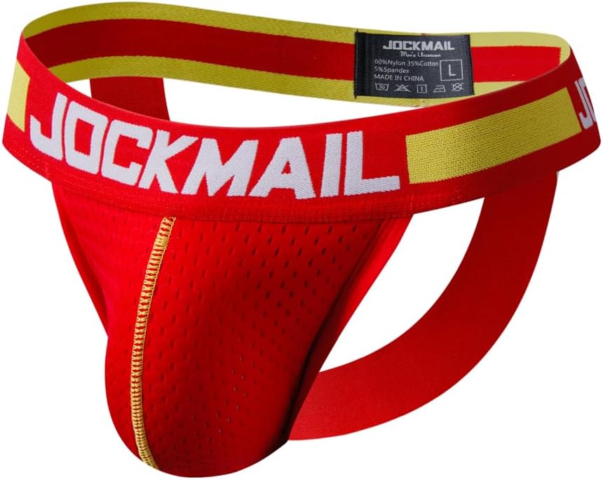 Mens Jockstrap Underwear Wide Belt Athletic Supporter Mens Thongs Sport Underwear Jock Strap