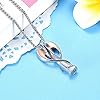 Oinsi EternityMemory Angel Lady Stainless Steel Cremation Pendant Necklace Ashes Keepsake Holder Memorial Urn Jewelry