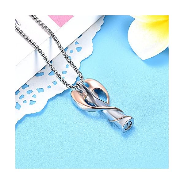 Oinsi EternityMemory Angel Lady Stainless Steel Cremation Pendant Necklace Ashes Keepsake Holder Memorial Urn Jewelry