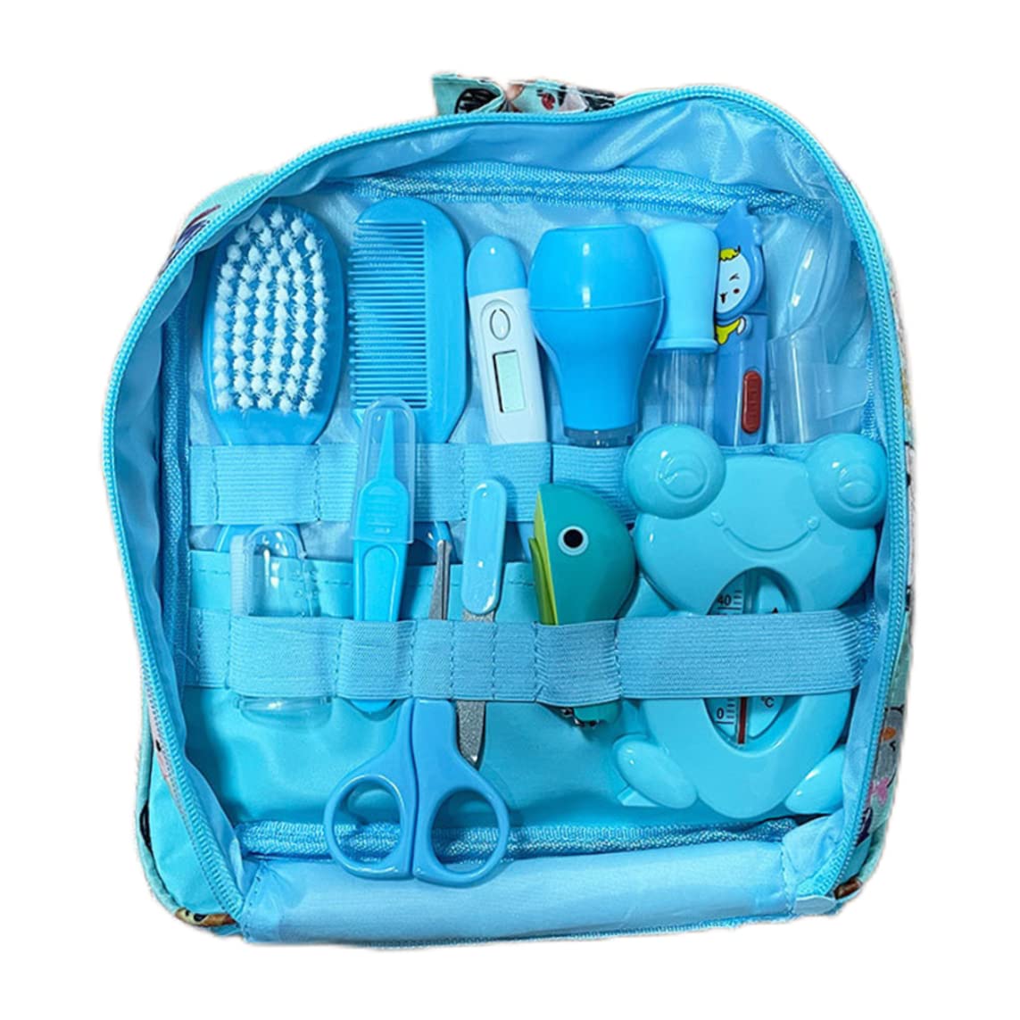 Kit per toelettatura per bambini, Kit sanitario e per toelettatura per bambini Aspiratore nasale Tagliaunghie Set di spazzole per capelli Cura della pulizia quotidiana del neonato 13 pezzi/set, Stile