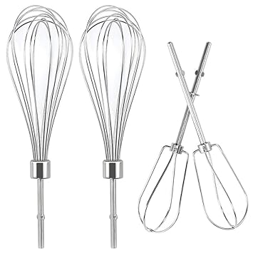 Cenipar W10490648&KHMPW- KHM2B W10490648 Hand Mixer Turbo Beaters(2 Pack) & KHMPW Stainless Steel Pro Whi