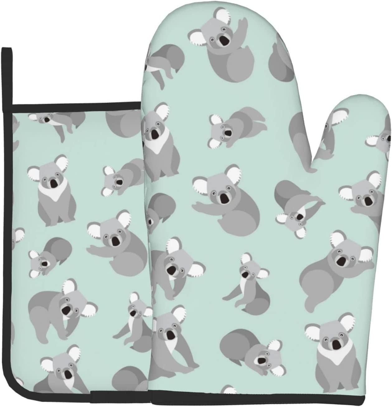 Wicron Cute Koala Oven Mitts And Pot Holders,Cooking Gloves, Heat Resistant Baking Mitts