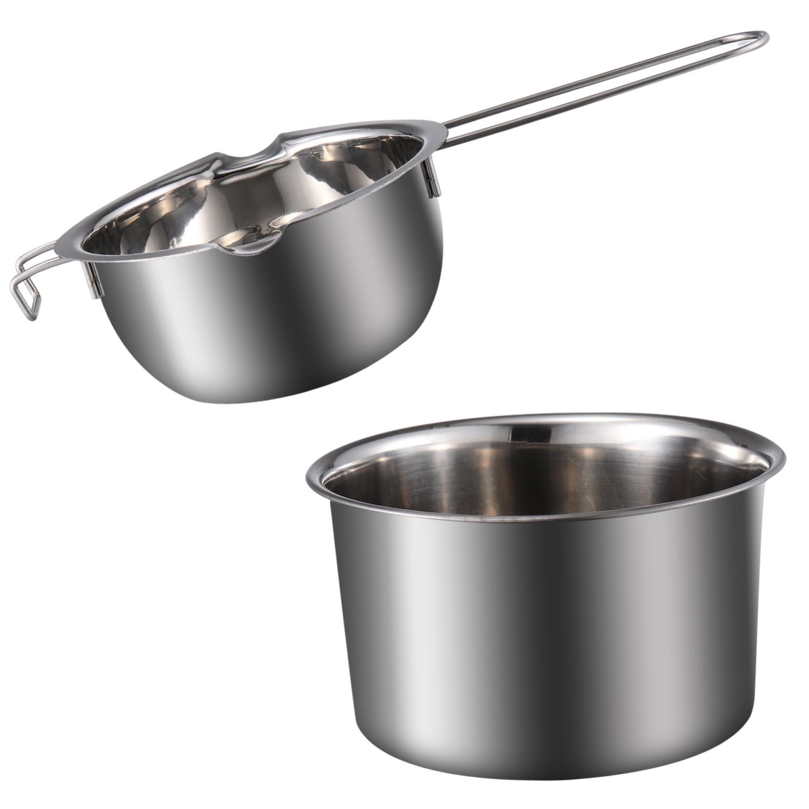 NAMOARLY Ergonomic Handle Double Boiler Pot Heat Melt Chocolate Butter Wax Ease