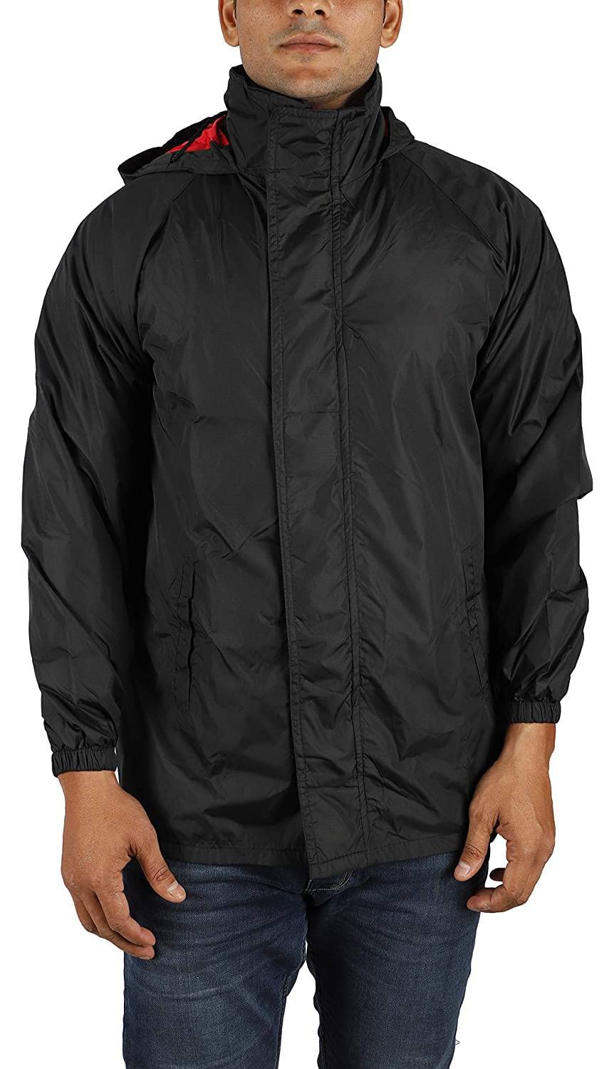 nx rain jacket 100% waterproof 3 years warranty for men reversible double layer hooded bike rain jacket inner mobile pocket with storage bag