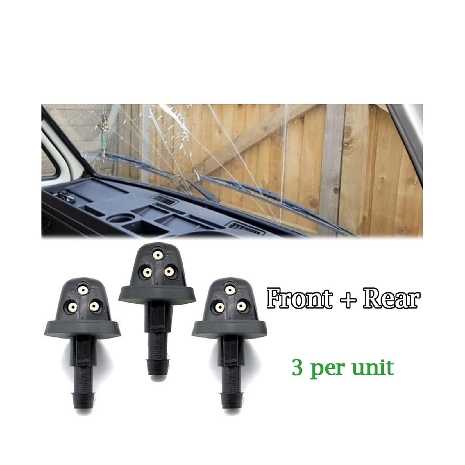Kit 6 Jets Triple Buse Lave-Glace Pour VW T25 T3 Vanagon Passat - Améliore Nettoyage Pare-Brise - 3