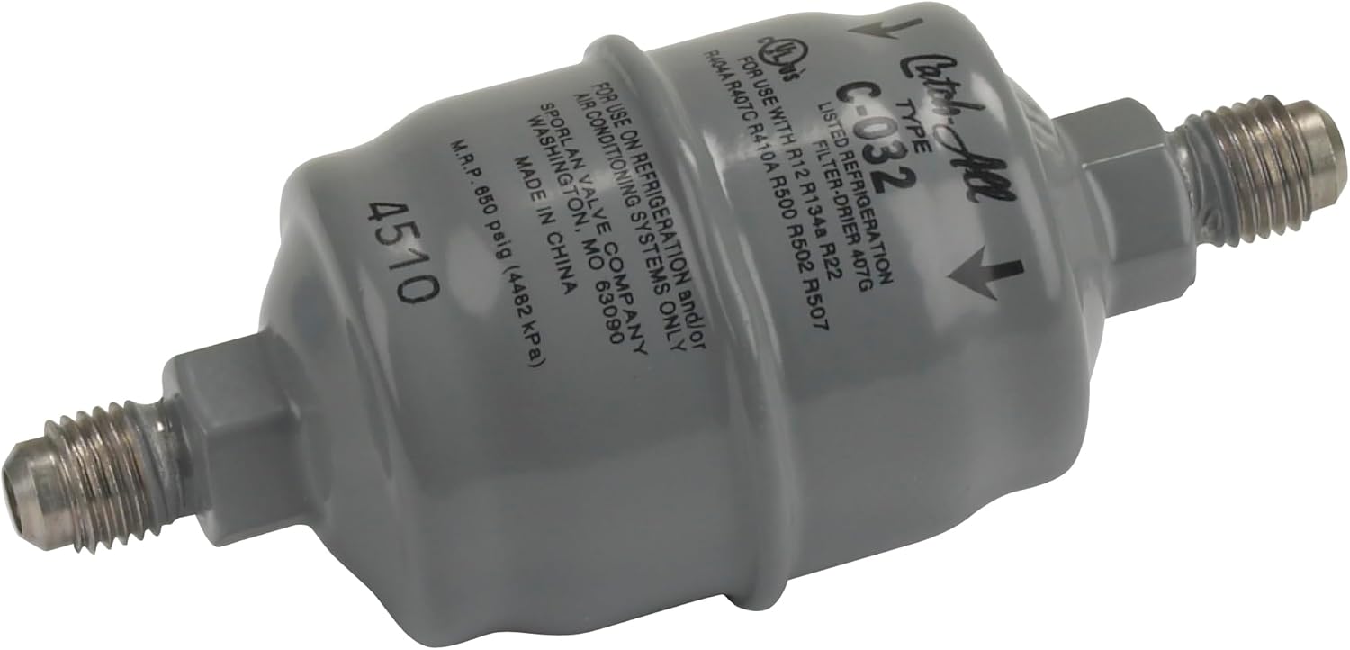 Robinair 100343 Filter-Drier, 1/4" MFL x 1/4 MFL for RG3, RG6