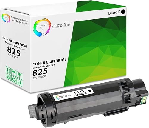 Miniatura 1 de TCT Cartucho de tóner negro 825, repuesto compatible de alta calidad para impresoras Dell 825K 593-BBOW, color negro, funciona con impresoras Dell