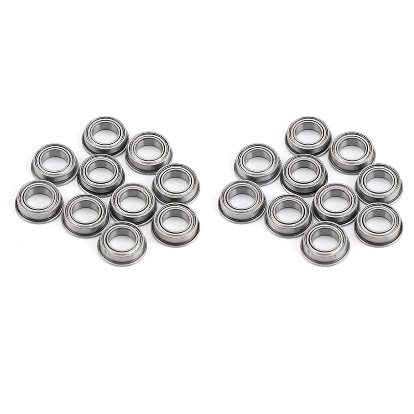 Hfgdnchva 20Pcs Flanged Ball Bearings Id 6Mm Od 10Mm Mf106zz Mini Size Stainless Steel U Type Groove Pulley Low Noise
