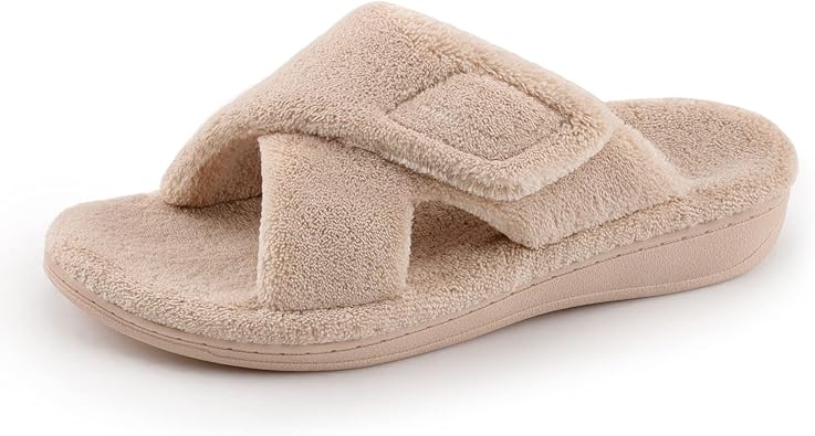 BCSTUDIO Women's Fuzzy House Slippers with Orthotic Arch Support Fluffy Cozislides Slides for women
