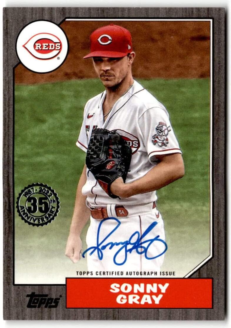 2022 Topps 1987 Topps Baseball Autograph Black #87BA-SG Sonny Gray NM-MT Auto 048/199 Reds