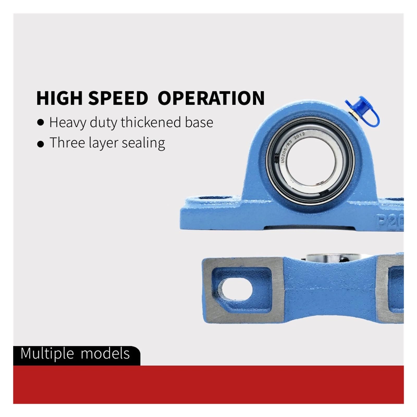 Rodamiento con soporte integrado Rodamiento con base vertical, operación de alta velocidad, engrosado for trabajo pesado(UCP205(Inner d 25mm))