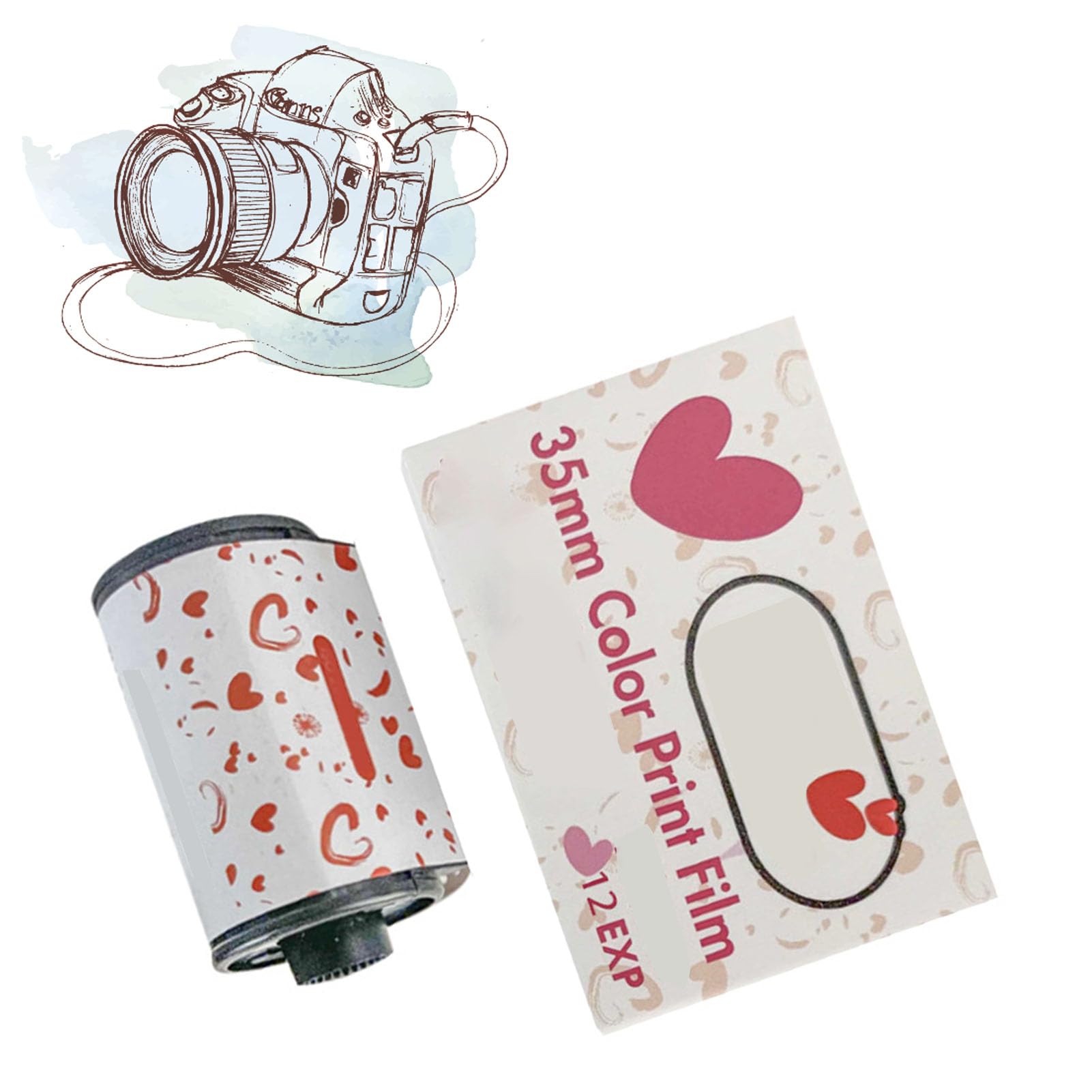 Color Print Film, 12 Sheets Color Print Film ISO 200 Professional Color Print 35mm Film Vintage Colour Print Camera Film for Camera for 135BC Camera