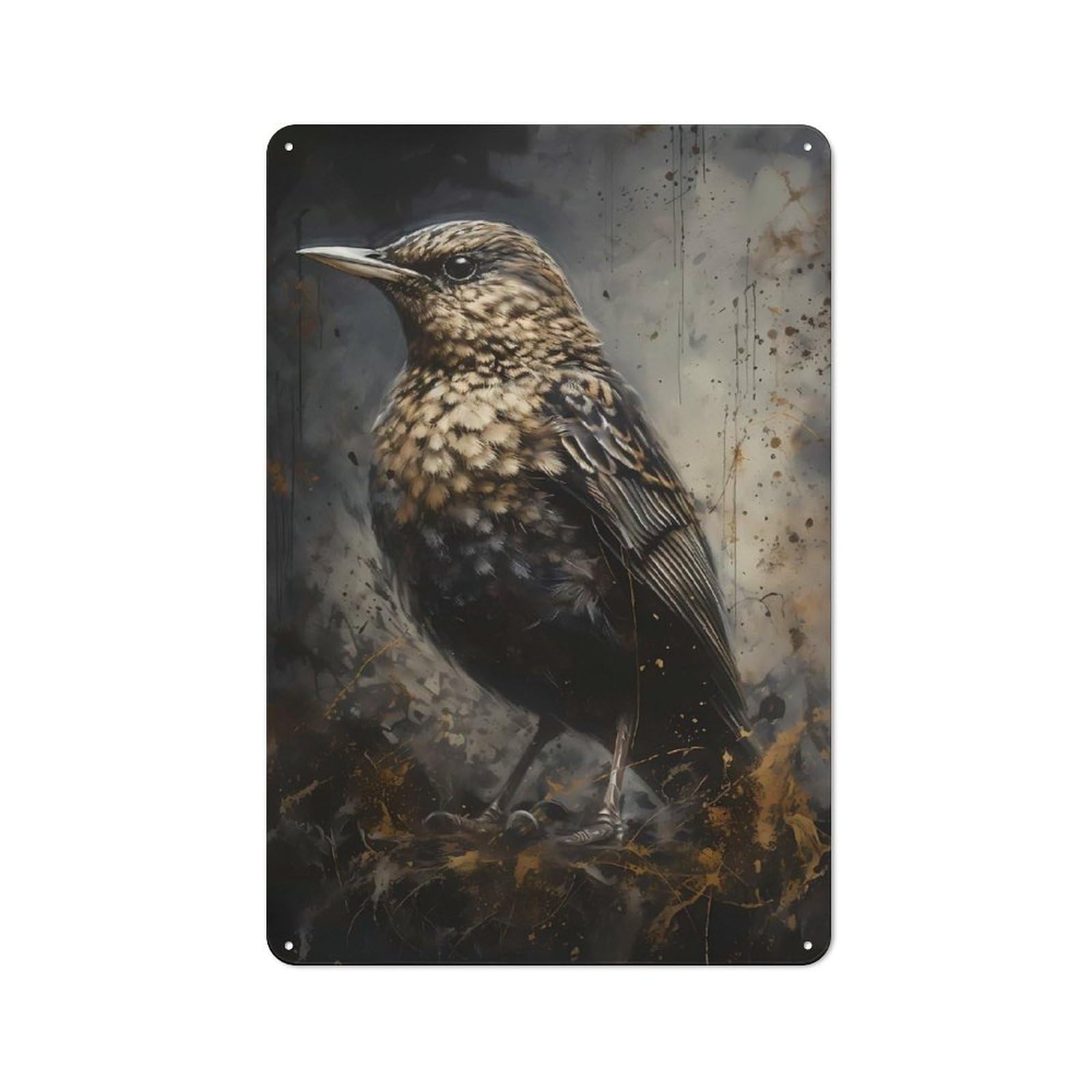Junmoney Vulture Bird Amiable For Bar Or Restaurant, Retro Metal Plaque 30X20cm, A Decorative Christmas Gift For Hospitality Decor Collectors