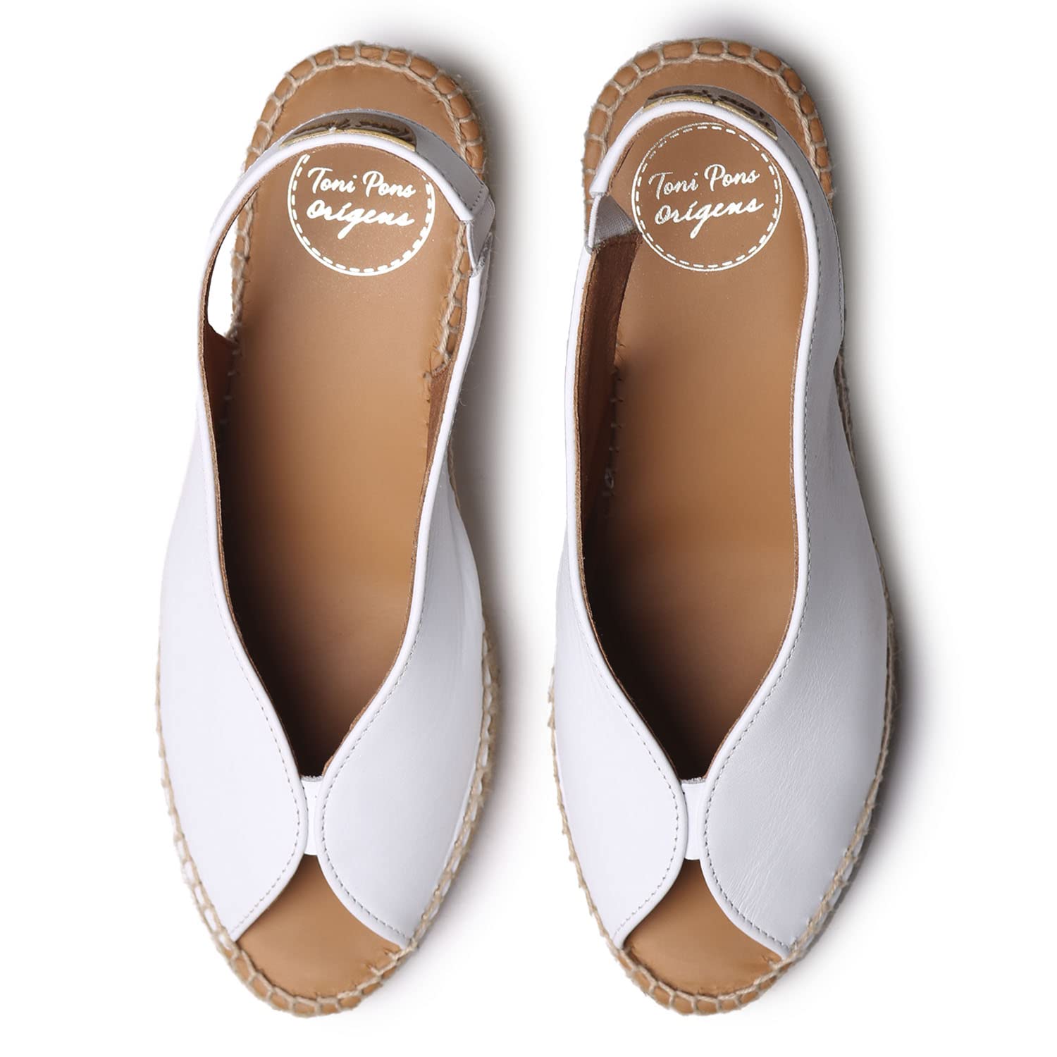 Toni Pons Laila-P - Espadrillas Spuntate con Zeppa Stile Donna realizzate in Pelle.