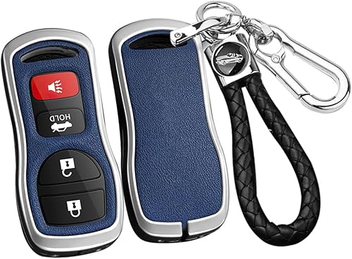 Miniatura 8 de SANRILY Funda de piel sintética para llavero de 34 botones para Nissan Pathfinder Quest Sentra X-Trail Altima Armada Frontier para Infiniti FX35