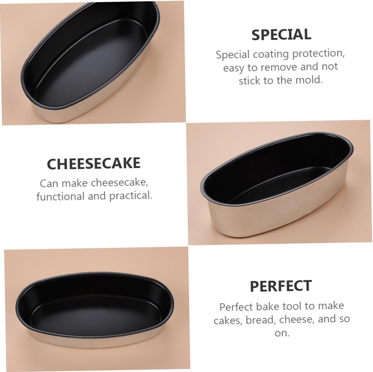 Ciieeo 2pcs Practical Aluminium Alloy Non-stick Baking Mold for Cheesecake and Desserts Kitchen Bakeware for Home Baking and Creative Cooking