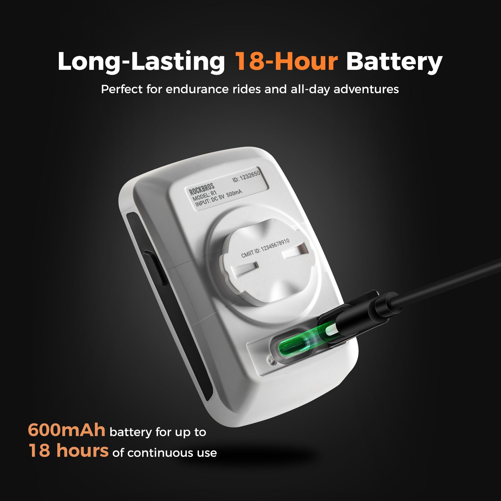ROCKBROS Wodoodporny komputer rowerowy GPS IPX7, 2,3-calowy wyświetlacz z podświetleniem, bezprzewodowy prędkościomierz Bluetooth i synchronizacja Strava, bateria 600mAh do 18h