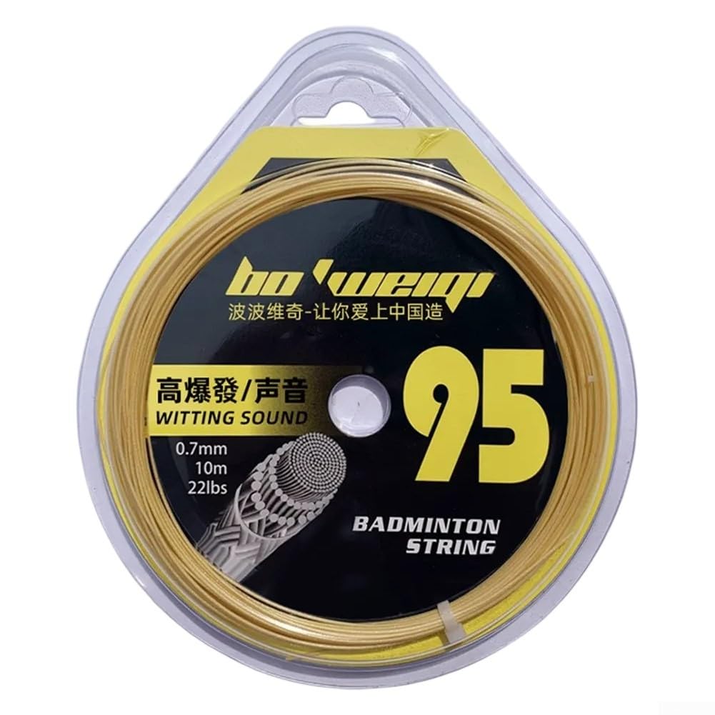 Cuerda de bádminton de 10 m de diámetro de 0,7 mm de diámetro, cuerda de raqueta de nailon de 22 a 28 libras de tensión en varios colores (blanco)