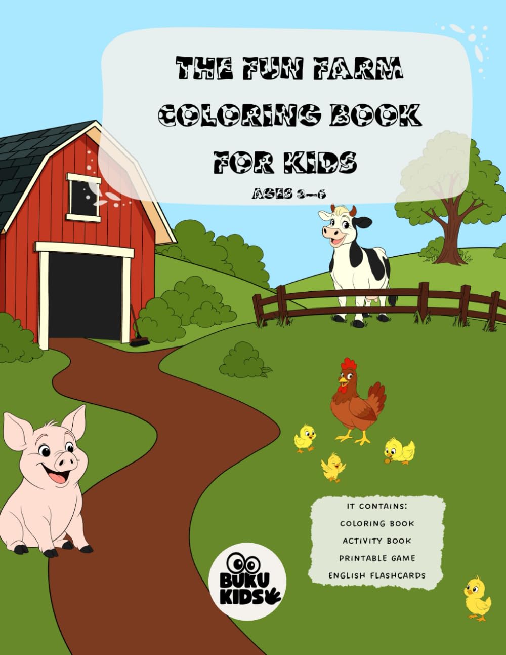 The Fun Farm Coloring Book for Kids Ages 3–6: Educational Farm Animals Coloring and Activity Book for Preschool Learning, Screen-Free Fun and Early Skills Development