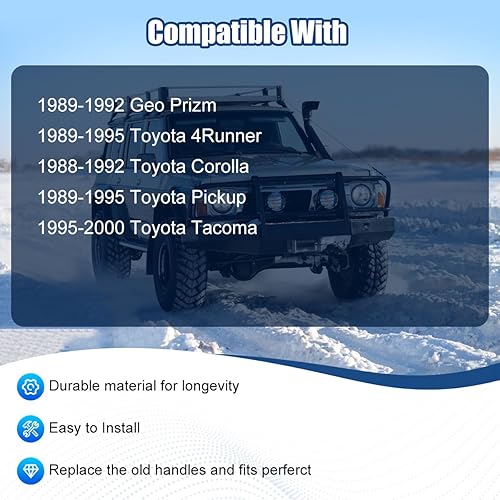 Miniatura 3 de Manija interior de la puerta delantera y trasera de repuesto para Toyota Tacoma 1995 1996 1997 1998 1999 2000, Corolla 1988-1992, 89-95 4Runner,