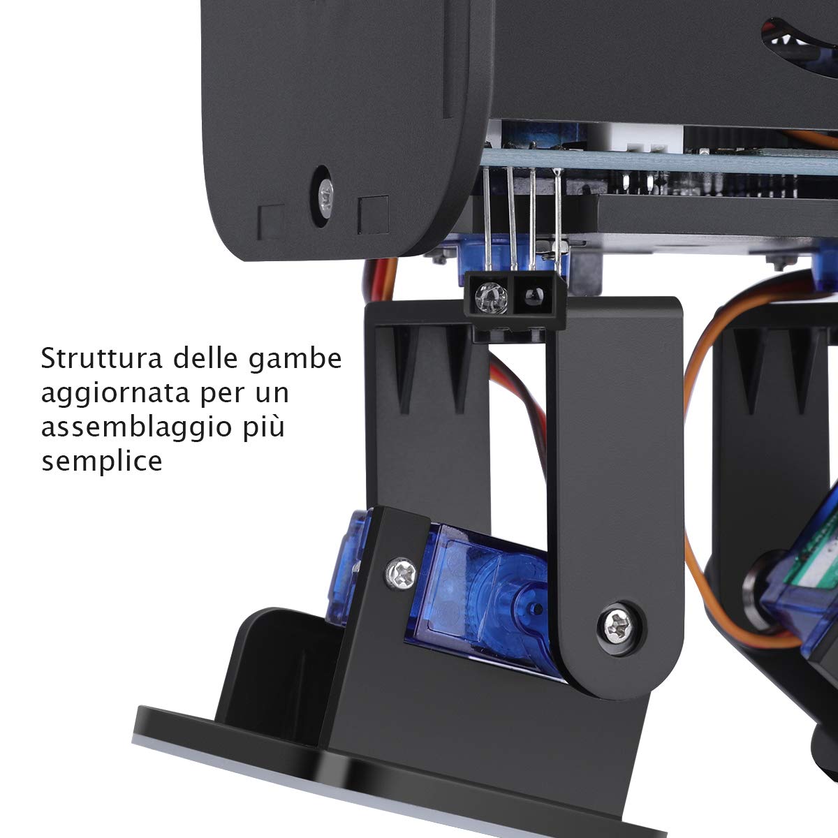 ELEGOO Penguin Bot Biped Robot Kit per Progetto Arduino con Tutorial di Montaggio, Kit STEM per Hobbisti STEM Giocattoli per Bambini e Adulti, Versione Nero V2.0