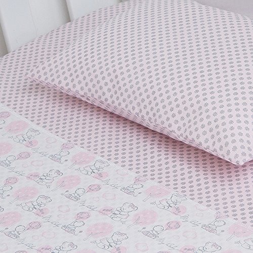 Jogo De Berço Compose 02 Peças, Papi Textil, Rosa