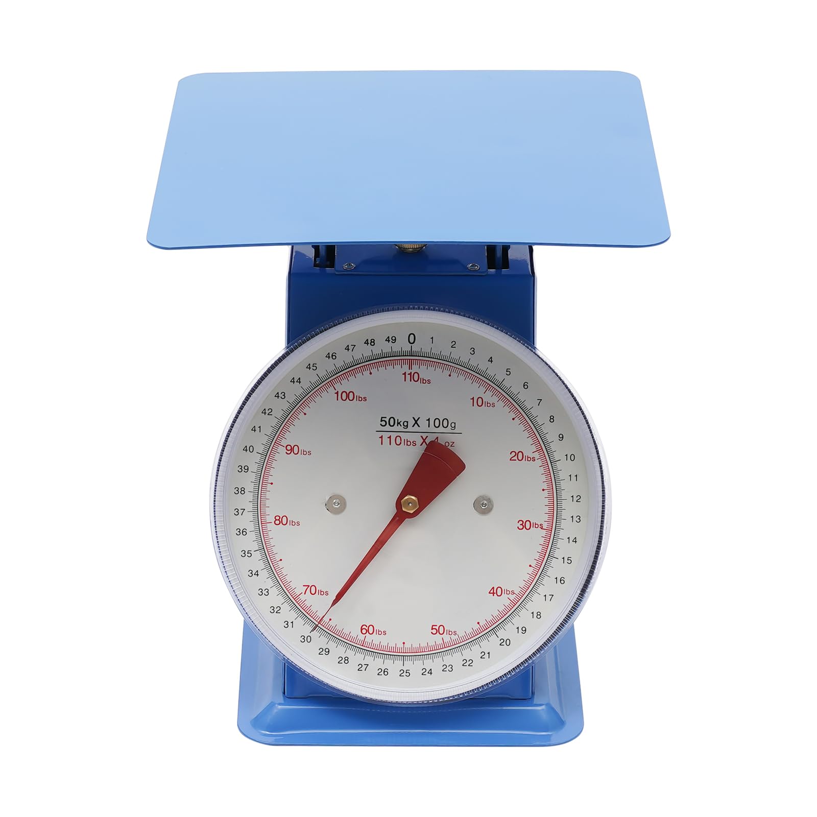 Industrial Dial Scale Max. Weight Capacity 110Lbs, Heavy Duty Portion Control Mechanical Kitchen and Food Scale Industrial Dial Scale for Kitchens, Restaurants, Food Markets, Bakeries