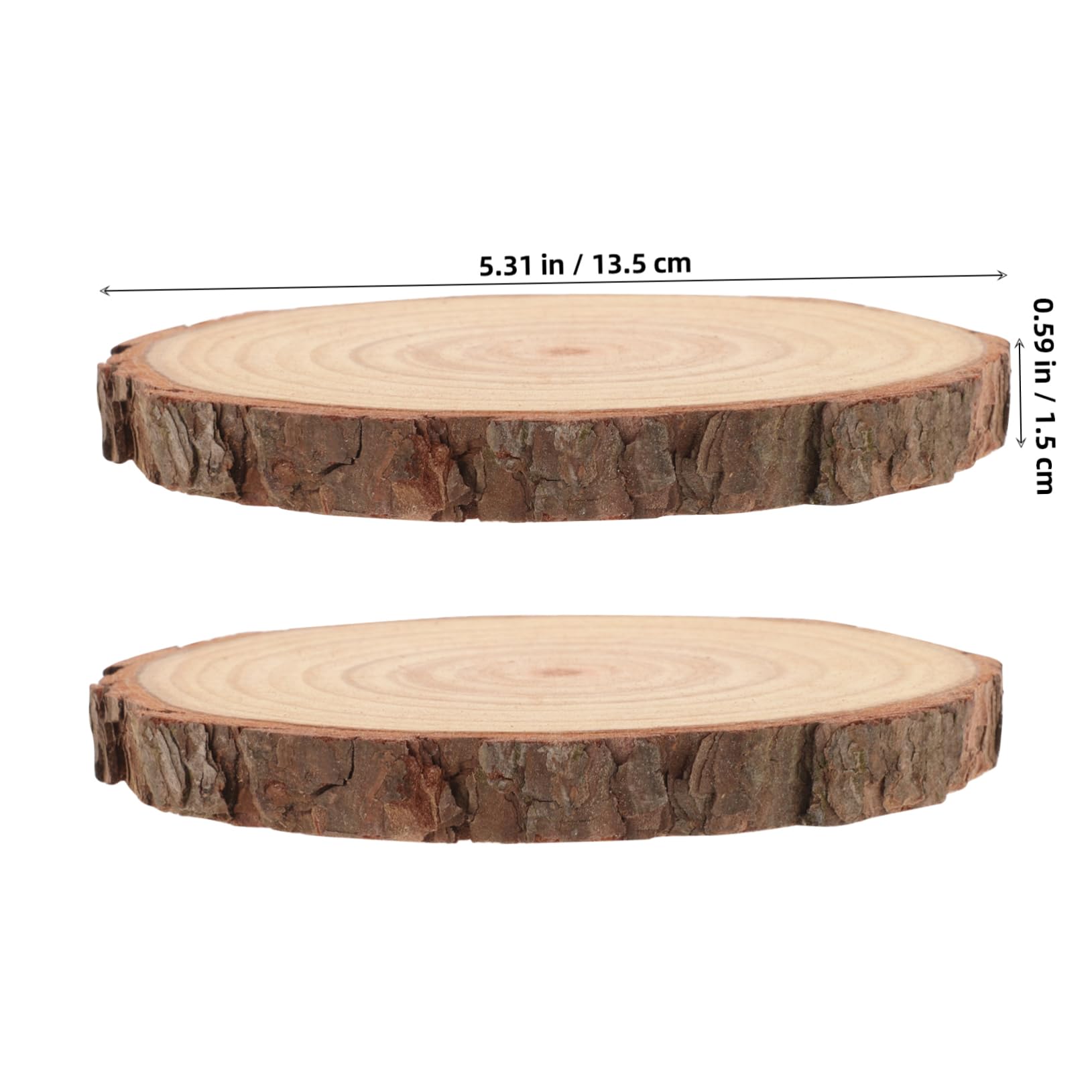 16stücke Unbehandelte Holzscheiben Für -projekte Runde Holzstücke Für Hochzeitsdeko Malen Und Basteln Natürliche Holzoberfläche