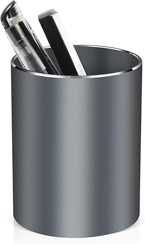 Portalápices, soporte impermeable de aleación de aluminio, escritorio simple y moderno minimalista, suministros de oficina multifuncionales para