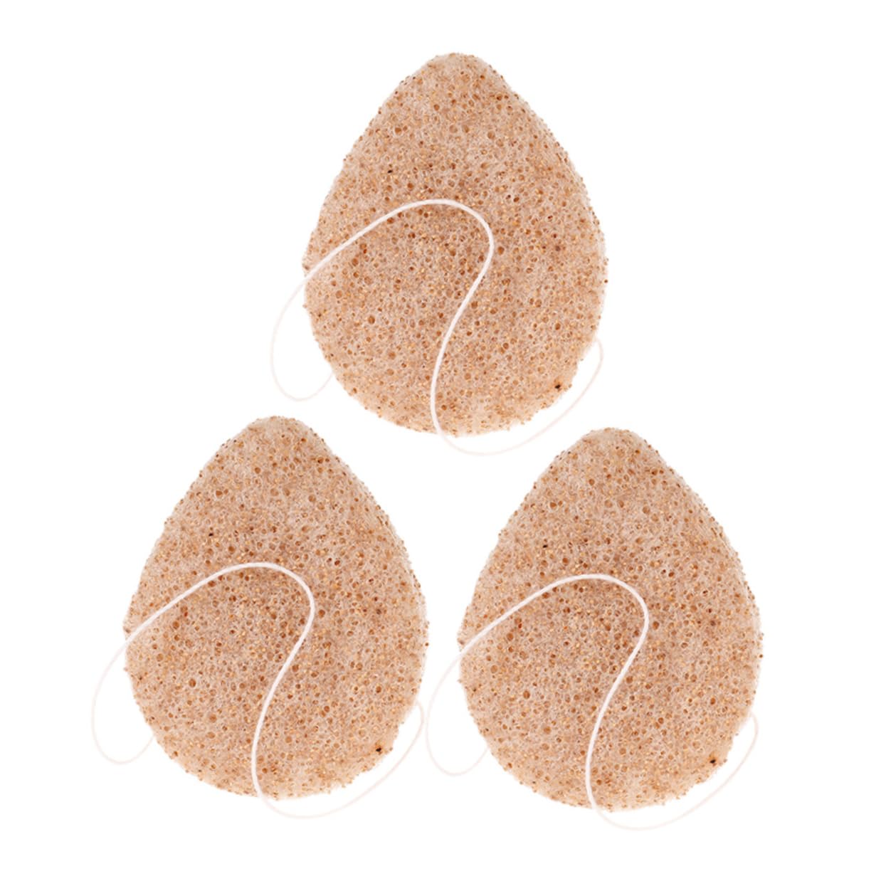 BESTYASH 3Pcs Deep Cleansing Face Sponges for Exfoliating and Makeup Removal Reusable Facial Pads for Gentle Skin Care Cleaning Tool for Home and Travel